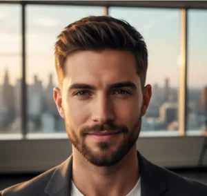 Low Drop Fade Pompadour Straight Hair.