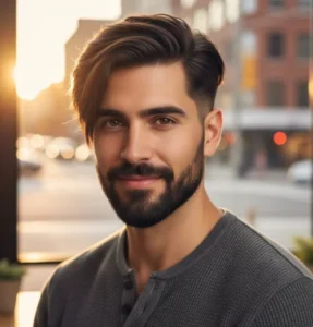 Low Drop Fade Crew Cut Straight Hair