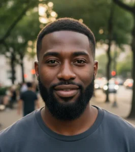 Low Drop Fade Buzz with Temple Fade