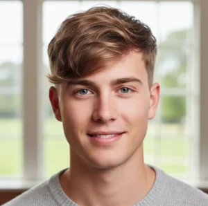 Low Drop Fade Soft Textured Fringe