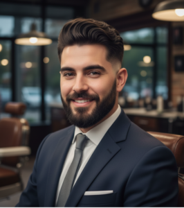 Textured Comb Over with Low Drop Fade