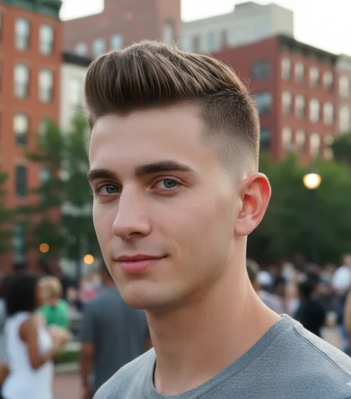 faux hawk low drop fade 