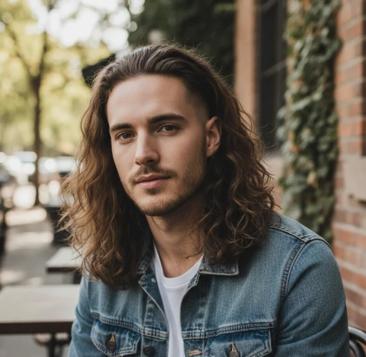 Long hair low drop fade 