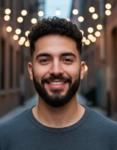 Low Drop Fade Curly Fringe