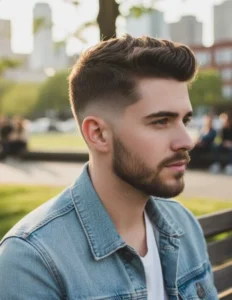 High-Contrast Low Drop Skin Fade