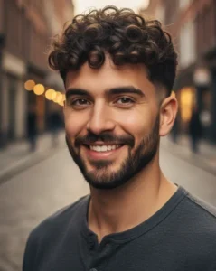 Low Drop Fade Curly Tapered Sides