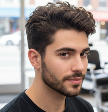 messy top low drop fade