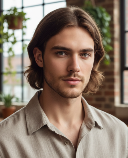 Low Drop Fade Middle part