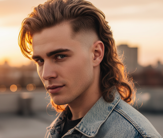 Mullet low drop fade