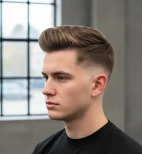 low taper fade quiff