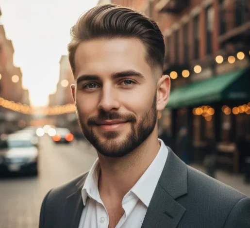 slick back low drop fade