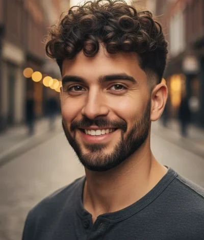 Low Drop Fade Curly Tapered Sides