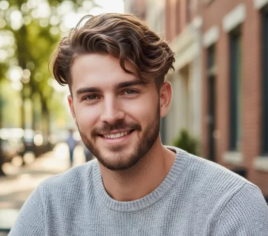 Low Taper Fade Wavy Hair